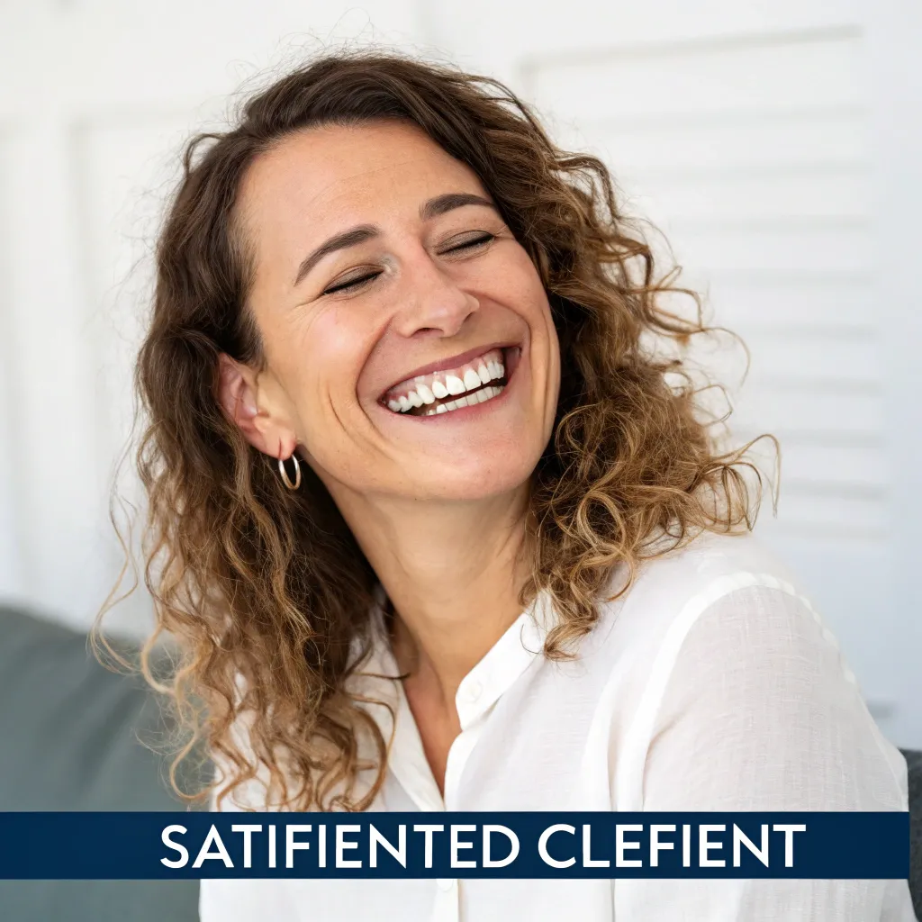 Satisfied client smiling